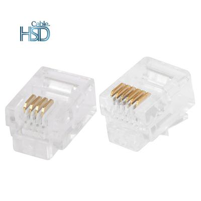 China audio & Rj11 Connector Video Manufacturer To Ethernet Connections 6 Pin Cheap For Telephone In 4p4c 6p2c 6p4c 6p6c Networking Specifications for sale