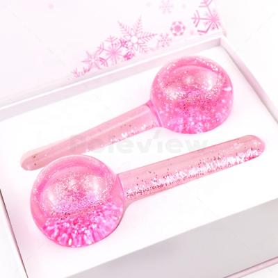 China 2021 New Arrival Colorful Anti-blister Ice Ball Roller Cool Ice Globe Facial Beauty Face Massager for sale