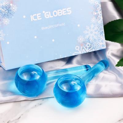 China Anti-Puffiness Ice Globes For Face Mini Facial Ice Globe Blue Ice Globe for sale