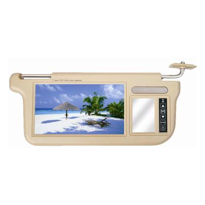 China Factory Safe Parking 7 Inch Sun Shield Display Device Sunshade Direct Display Screen Connected To DVD / Priority Reverse View Display for sale