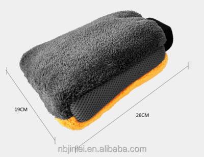 China HOT Selling Polyester+Polyamide Car Wash Glove Waterproof Coral Fleece JL-M007 for sale