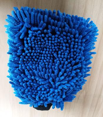 China Single Microfiber Chenille Mesh Sponge Car Wash Glove for Car Cleaning and Care for sale