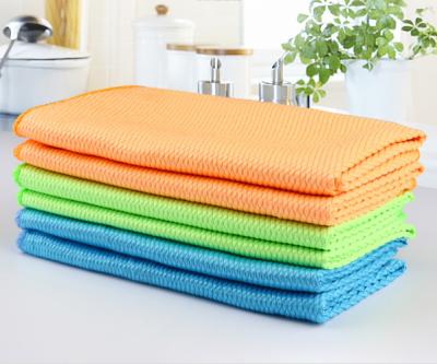 China Superfine Fiber Thickened Absorbent Car Wash Towel Diamond Checked Towel Scales Fabric for sale