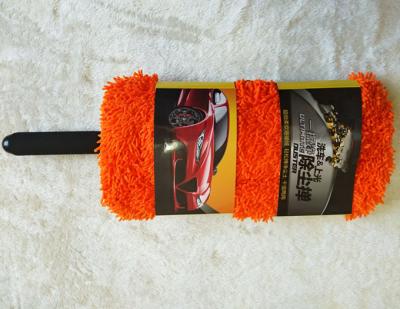 China Microfiber +PP + New Item Microfiber Car Wash Cleaning Polish Dust Leather Brush for sale