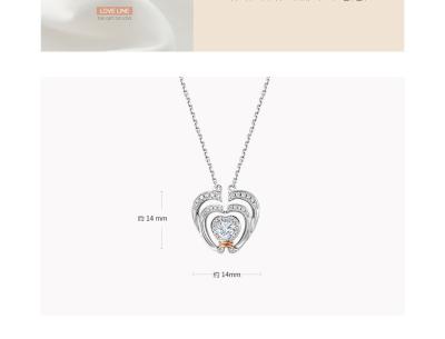 China 18K Gold with Natural Diamonds Love Line Series Necklace JSN150011 for sale