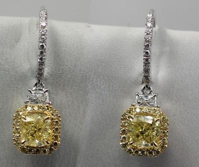 China 18K Gold with Natural Diamonds Yellow Diamond Series Earrings KGE001467 for sale