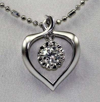 China Love Heart 18 Karat Gold Diamond Necklace Aphrodite Stamp KGS0103P for sale