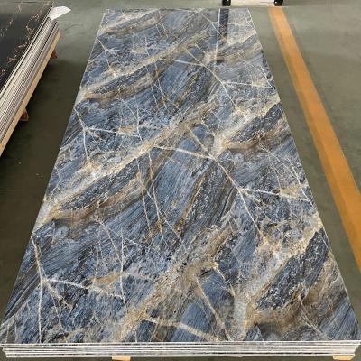 China Modern Design Style High Glossy UV Coating PVC Marble Sheet Waterproof and Waterproof for sale