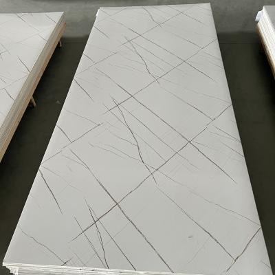 Chine 2.5mm épaisseur PVC Faux marbre feuille pour la décoration de murs intérieurs en forte demande à vendre