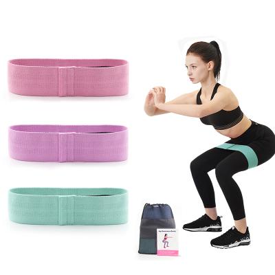 China Pull Rope Hip Circle Printed Fabric Workout Yoga Aid Resistance Bands Wholesale for sale