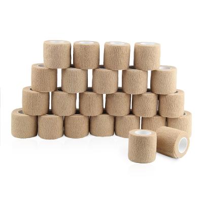 China Nonwoven+spandex Factory Direct Nonwoven Medical Supplies Easy Tear Vet Self Adhesive Wrap Cohesive Elastic Bandage for sale