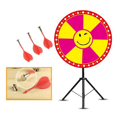 China Magnetic Lottery Turntable Board Lucky Dart 100 Draw Spin Spinning Lucky Wheel Professional Dry Erase 95 Fortune Game Color Customizable for sale