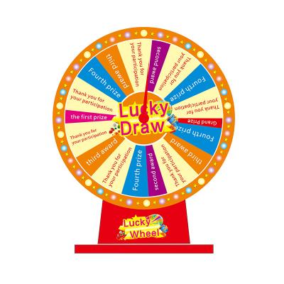 China Dry Lottery Turntable 40 Table Top Color Wipe Lucky Draw Spinning Professional Game 58 Lucky Wheel of Fortune Customizable for sale