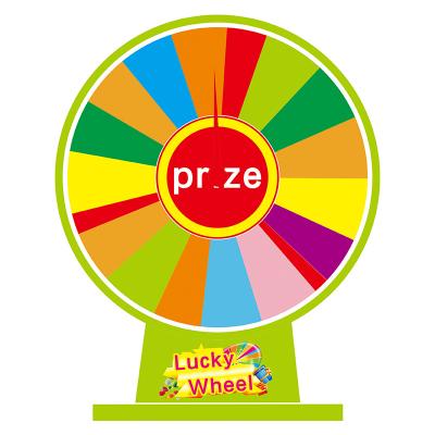 China 25cm Table Top Dry Lottery Turntable Color Wipe Draw Lucky Draw Spinning Professional Customizable 514 Game Lucky Wheel of Fortune for sale