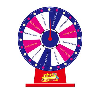 China Table Top 45 Dry Color Erase Lottery Turntable Lucky Draw Spinning Professional Lucky Game 516 Wheel of Fortune Customizable for sale