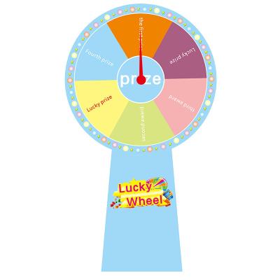 China 80cm Dry Wooden Activity Lottery Turntable Color Wipe Draw Lucky Spinning Professional Customizable 42 Game Lucky Wheel of Fortune for sale