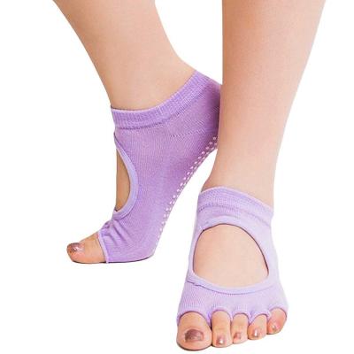 China Antibacterial High Quality Fingerless Yoga Socks Grip Socks Custom Yoga Pilates Yoga Socks For Women for sale