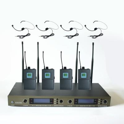 China 4 Channels Wireless Microphone U-4004 Microphone System Pro 4 & 4 Channel Wireless Headset MIC Wireless Transmitter for sale