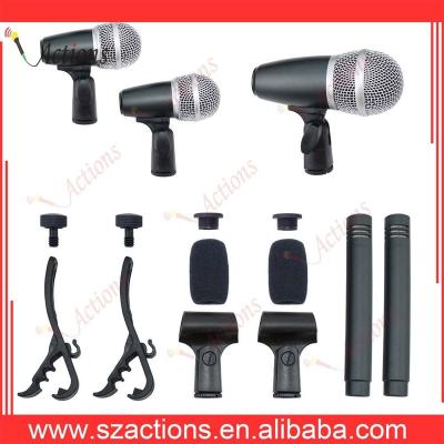 China Classic Microphones Tom Mic Snare Vocal Kit 5 Pcs Professional Vocal Microphone Kit Handfree Musical Instrument Microphone Quality Instrument Mirophones for sale