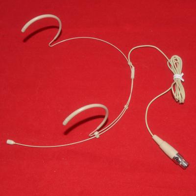 China HM-4025 Mini Exquisite And Invisable Double Ear Microphone Mini Headset Condeser Beige Color With Beige Color for sale