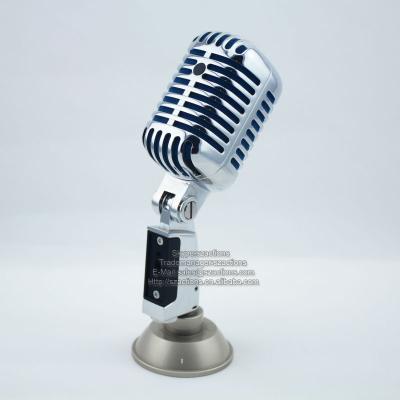 China Good Quality Vintage Microphone Retro Vintage Style Handheld Dynamic Vocal Microphone Silver Color for sale