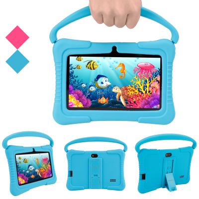 China Android 10 Kids Tablet Tough 7 Inch IPS Display Kids Tablet PC Dual Camera Parental Control Tablet With Kids Proof Case for sale