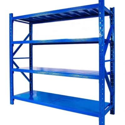 China Wholesale Single Sided/Double Sided Metal Shelf Support Storage Shelves Adjustable Warehouse Racks Rack Warehouse Light Duty Shelves for sale