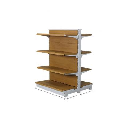 China Wholesale single sided/double sided factory shop supermarket metal shelving rack and shelf gondola shelving for sale for sale