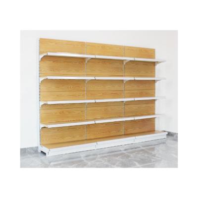 China Retail Store Shelving Store Supermarket Single Sided/Double Sided Racks Show Grocery Rack Metal Storage Shelf Shelf for sale