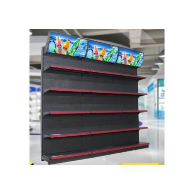 China Best Quality Single Sided/Double Sided Showcases and Shop Shelving for Shops Supermarket Racks Shelf Grocery Snack Shelf Customization for sale