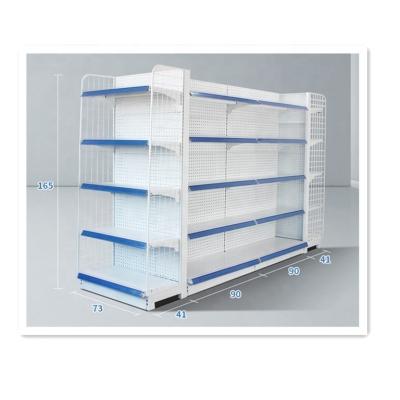 China Low Price Single Sided/Double Sided Supermarket Shelves Supermarket Rack Grocery Shelving Plastic Guard Mini Supermarket Design Economical for sale