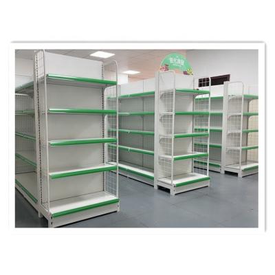 China Excellent quality single sided/double sided garage shelves gondola shelving supermarket retail display rack for grocery store for sale