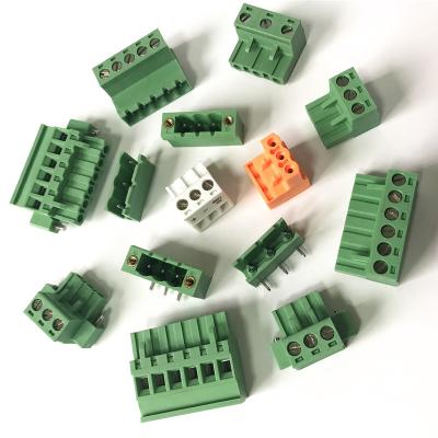 China Factory PA66 3.5/3.81/5.08/5.0/7.62mm Pitch Plug-In PCB Terminal Block PCB Connector With LED PCB POWER KF2EDG WJ2EDGK for sale