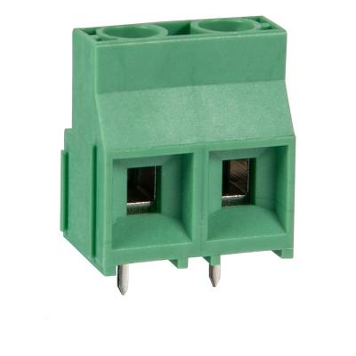 China PA66 180 Degree DG950 KF950 WJ950 9.5mm Pitch 30A 300V Green Screw PCB Terminal Block Connector 2PIN 3 Posts For PCB for sale