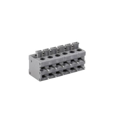 China PA66 5.0mm Pitch PCB Spring Terminal Block Terminal Block DG/WJ211 for sale