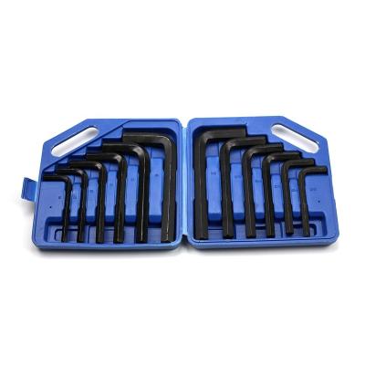 China Size 12pcs Big Jumbo Chrome Vanadium Steel Allen Hex Key Master Key Set With Plastic Case for sale