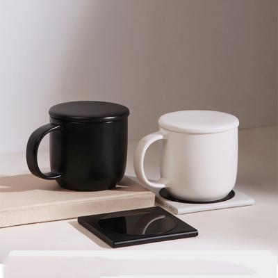 China C03 Temperature Display Smart Ceramic Hot Coffee Mug With Protection Control Wireless Thermostatic Heating Cup Fast Filling Commercial Premise for sale