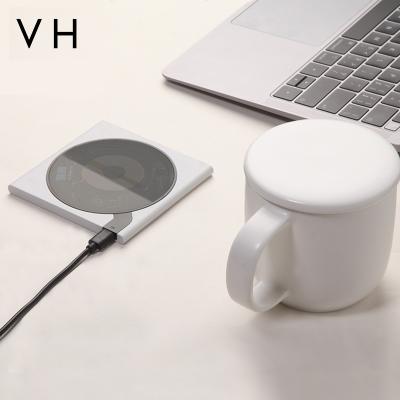 China Temperature Display C03 Logo Custom Design Wireless Filling Hot Mug 55 Degree Intelligent Ceramic Coffee Mug Heating Hot Mug for sale