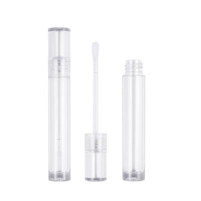 China Hot Selling Wholesale Custom Logo Clear Lipgloss Tubes 5ml Round Lip Gloss Cosmetic Tube Small For Cosmetic for sale