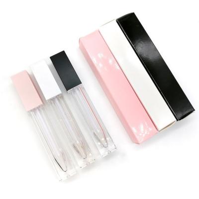 China Wholesale Hot Sale Cosmetic Tube Lip Gloss Frosted Matte White Pink Black Empty Lip Gloss Tubes With Packaging for sale