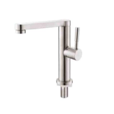 China Thermostatic Faucets 304 Stainless Steel Single Basin Kitchen Cold Water Faucet Mixer Wall Mounted Single Cold Taps for sale