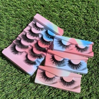 China Best Mink Eyelashes Vendor Wholesale Mink Eyelashes 3D Natural Lashes Strip Natural Soft Label Custom Private Label Full Lashes With Case for sale