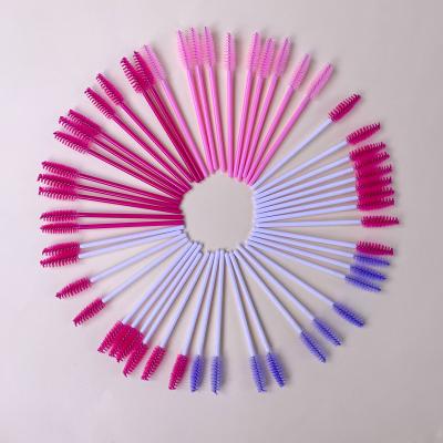 China Comfortable Disposable Multicolor Makeup Tool Plastic Eyelash Handle Eyelash Handle Eyelash Brush Comb Mascara Mascara Extension for sale