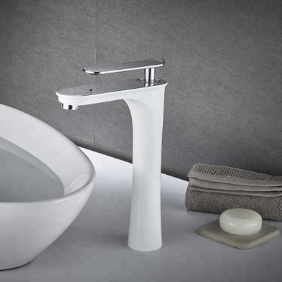 China High Quality Metered Faucets Bathroom Faucet White-Plated Wash Vessel New Design Sink Faucet for sale