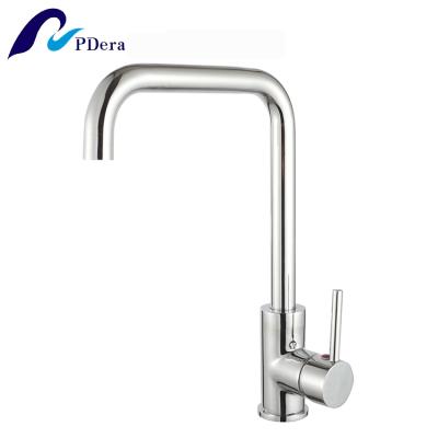 China Contemporary Factory Supplies Chrome Mixer Tap Hot And Cold Water Kitchen Faucet for sale