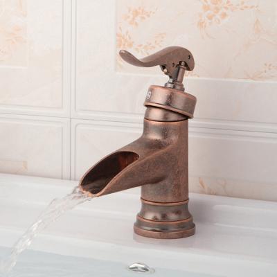 China Factory Supply Metered Luxury Typed Bronze Color Retro Faucets Brass Bathroom Basin Faucet for sale