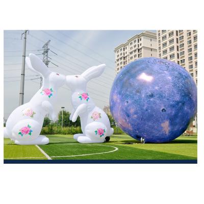 China /holiday Guangzhou new year big inflatable festival/holiday decoration moon and bunny balloon for event for sale