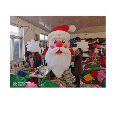 China Festival/new year /holiday Guangzhou Santa Inflatable Model Inflatable Santa Inflatable Claus With Gift Bag for sale