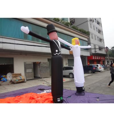 China Waving Bride and Groom Guangzhou Inflatable Air Indoor Outdoor Puppet Dancer Cartoon Inflatable Dancer for sale