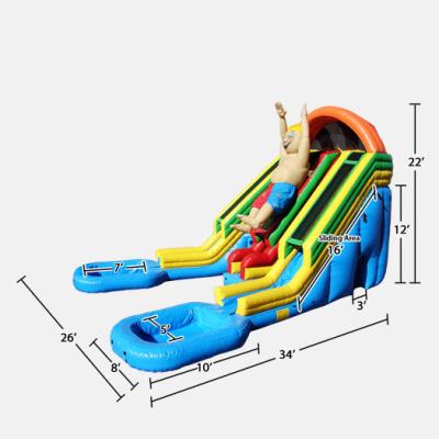 China Guangzhou Large Inflatable Swimming Pool Inflatables Water Pool Indoor Outdoor Game Swimming With Inflatable Slide for sale